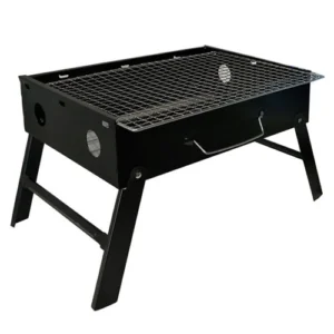 Portable Outdoor BBQ Grill Charcoal Carry Travel Camping Stick Briefcase