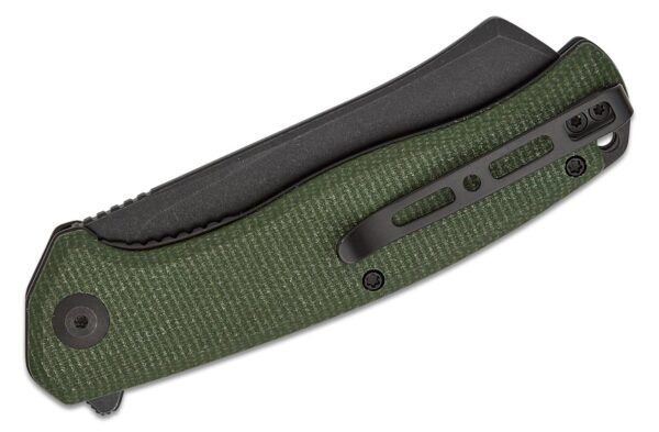 SENCUT Traxler Canvas Micarta Handle (Green)