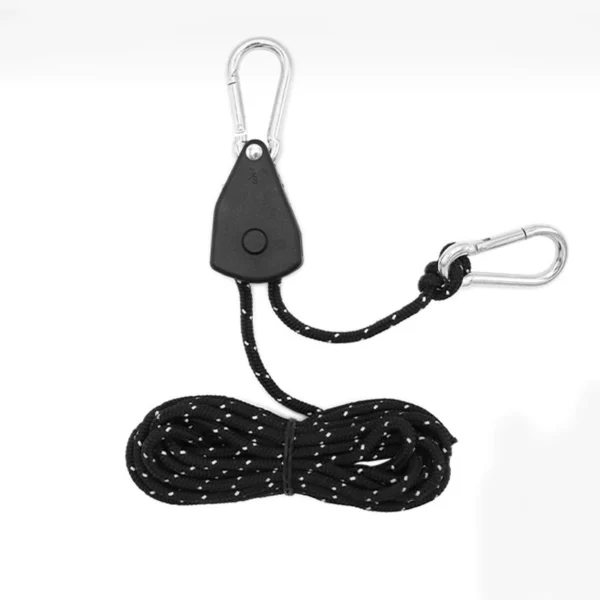 4M Camping Rope Tent Adjustable Fastener Fixed Pulley Buckle Reflective Wind Rope